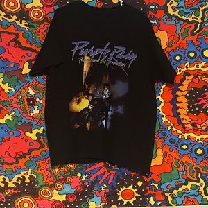 Black “Prince Purple Rain” T- Shirt